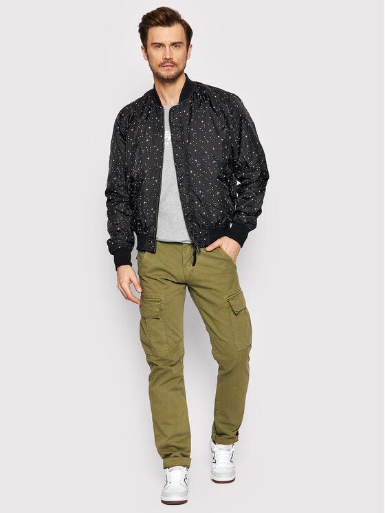 Alpha Industries Alpha Industries Kurtka bomber Ma-1 Tt Nasa 186101 Czarny Regular Fit