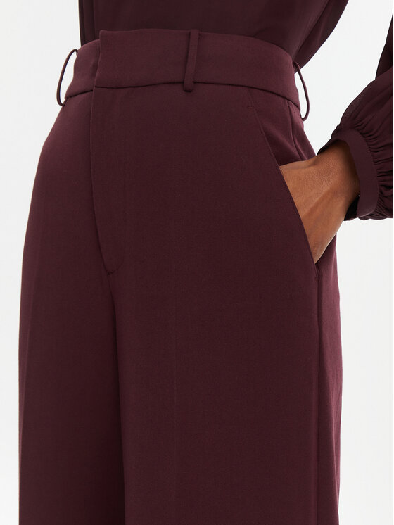 STAUD STAUD Spodnie palazzo Prince R24F4138ST Bordowy Regular Fit
