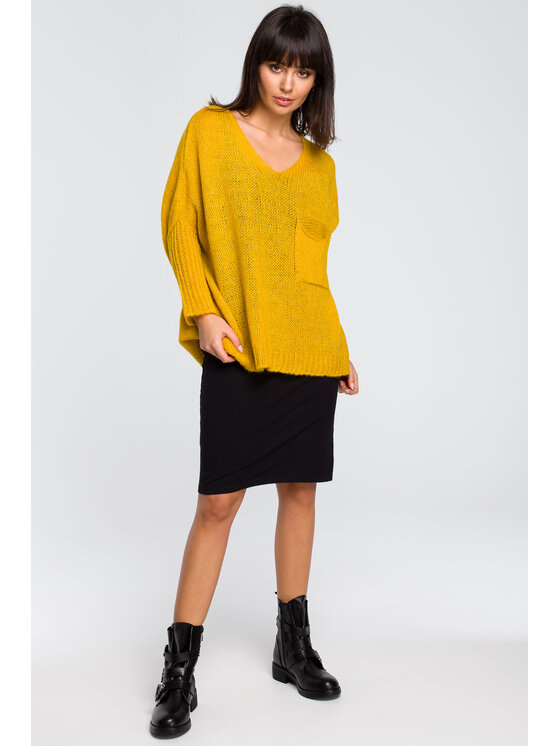 BeWear BeWear Svetr bk018 Žlutá Custom Fit