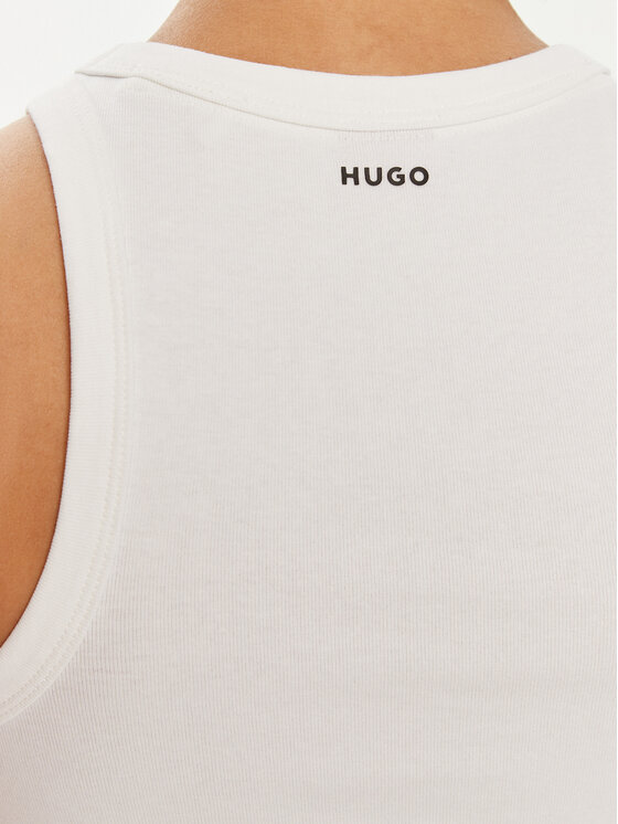 HUGO Hugo Marškinėliai Styl The Plain 50515651 Balta Slim Fit