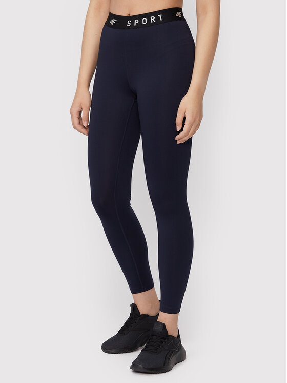 4F 4F Legginsy H4Z22-SPDF351 Granatowy Slim Fit