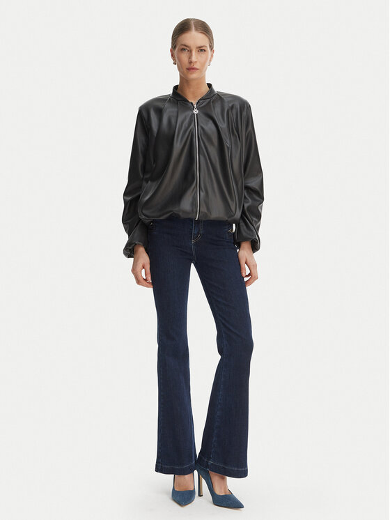 Rinascimento Rinascimento Jeansy CFC0127397003 Tmavomodrá Flare Fit