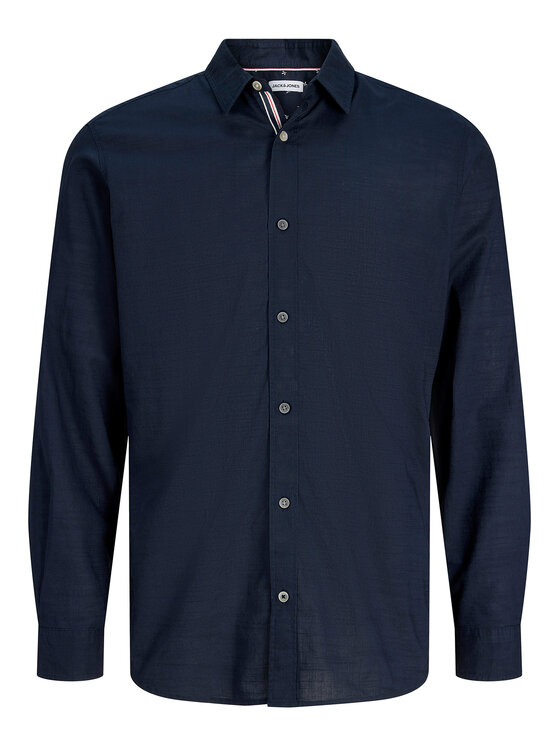 Jack & Jones Jack & Jones Košeľa Henry 12289197 Tmavomodrá Regular Fit