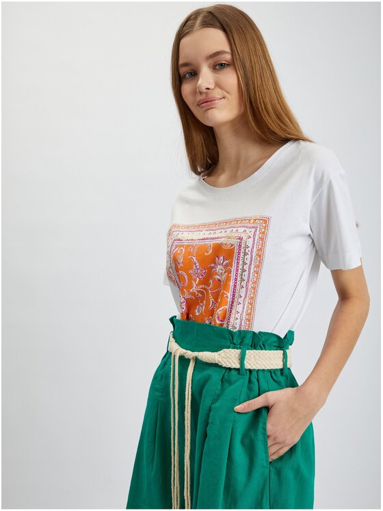 Orsay Orsay Szorty 321046857000__40 Zielony Regular Fit