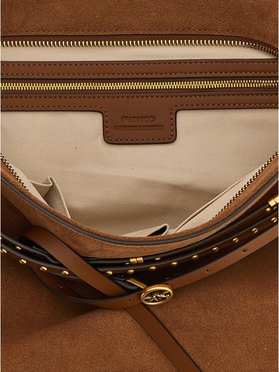 PINKO PINKO Τσάντα Brown Cowhide Shoulder Καφέ