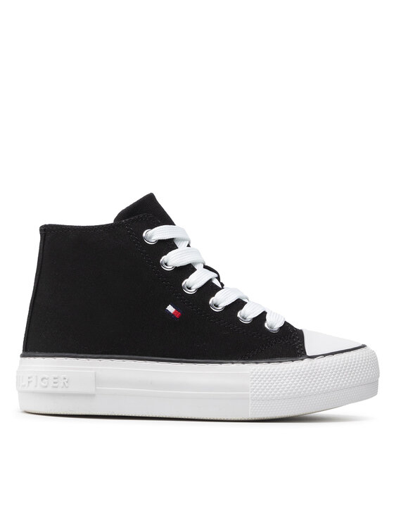Teniși Tommy Hilfiger High Top Lace-Up Sneaker T3A4-32119-0890 Black 999