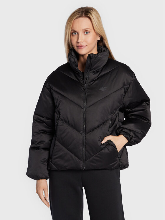 4F 4F Prechodná bunda H4Z22-KUDP019 Čierna Regular Fit