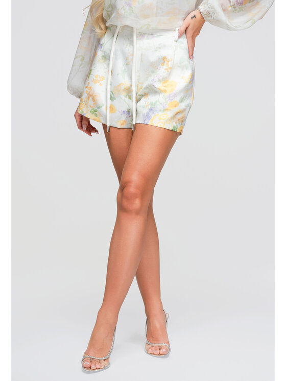 Ombre Ombre Szorty materiałowe OW-ST-E0026 Żółty Relaxed Fit
