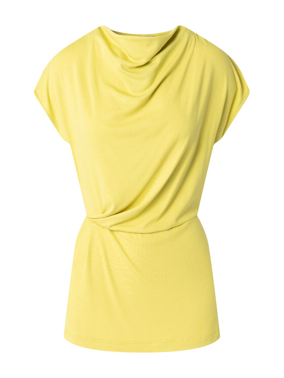 QUIOSQUE QUIOSQUE Bluzka 1UC003 Żółty Regular Fit