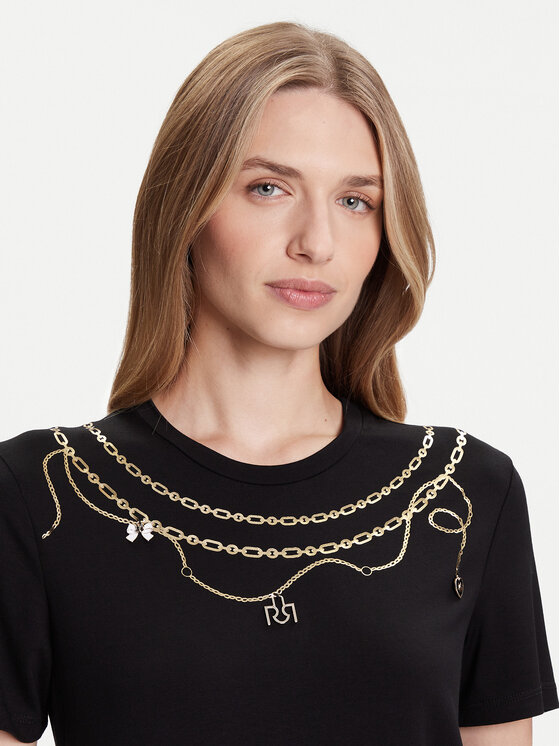 Rinascimento Rinascimento Marškinėliai CFC0125707003 Juoda Regular Fit