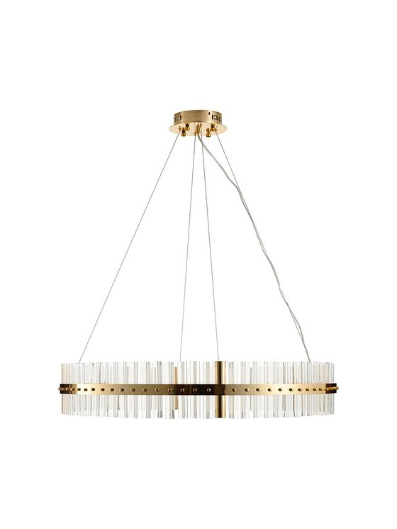 MIAhome MIAhome Lampa wisząca AURA LED złota 85 cm Złoty
