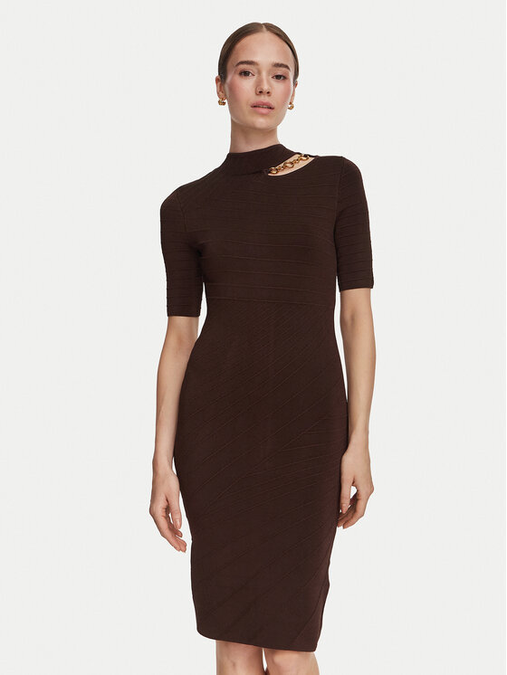Marciano Guess Rochie tricotată G6YK28 Z1059 Maro Slim Fit