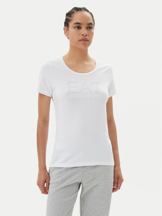 EA7 Emporio Armani EA7 Emporio Armani T-Shirt 7W000094 AF10373 U0002 Biały Slim Fit