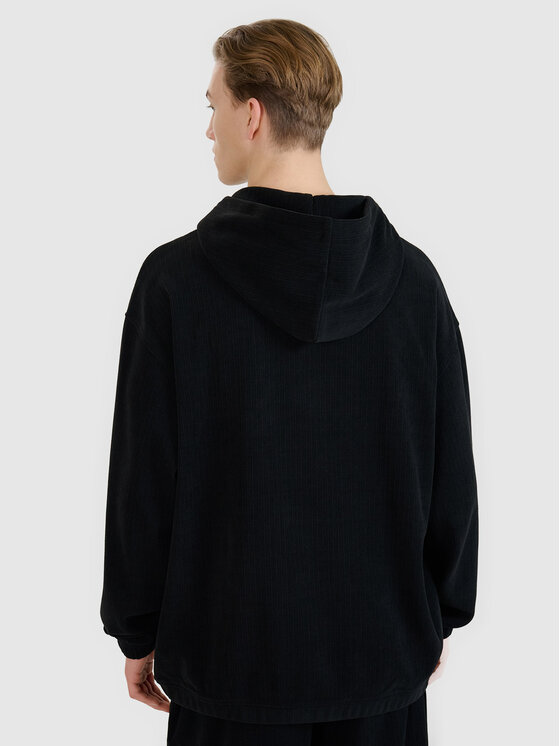4F 4F Bluza MIDSHOP TEXTILE Czarny Oversize
