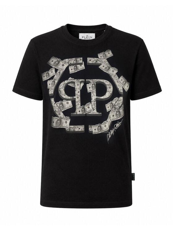 PHILIPP PLEIN PHILIPP PLEIN Tričko 31090 Čierna Regular Fit