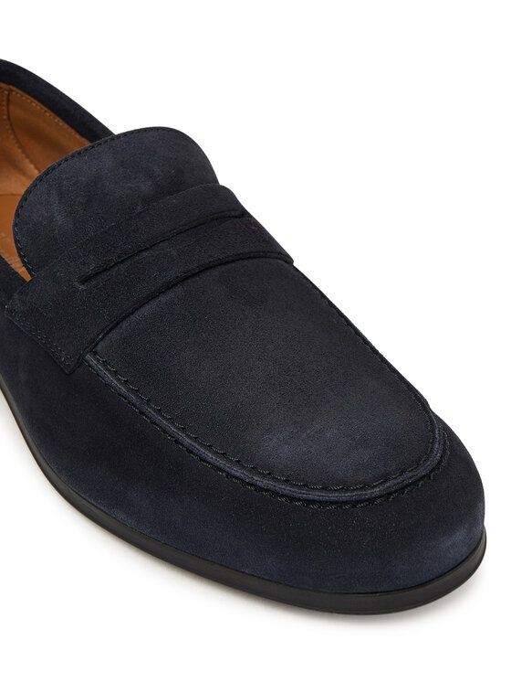 Tommy Hilfiger Tommy Hilfiger Slipper Flexible Slim Suede Loafer FM0FM05745 Blau