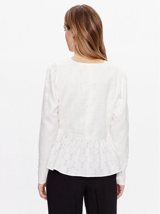 Bruuns Bazaar Bruuns Bazaar Majica Cuckoo Ingrid BBW3329 Bijela Regular Fit