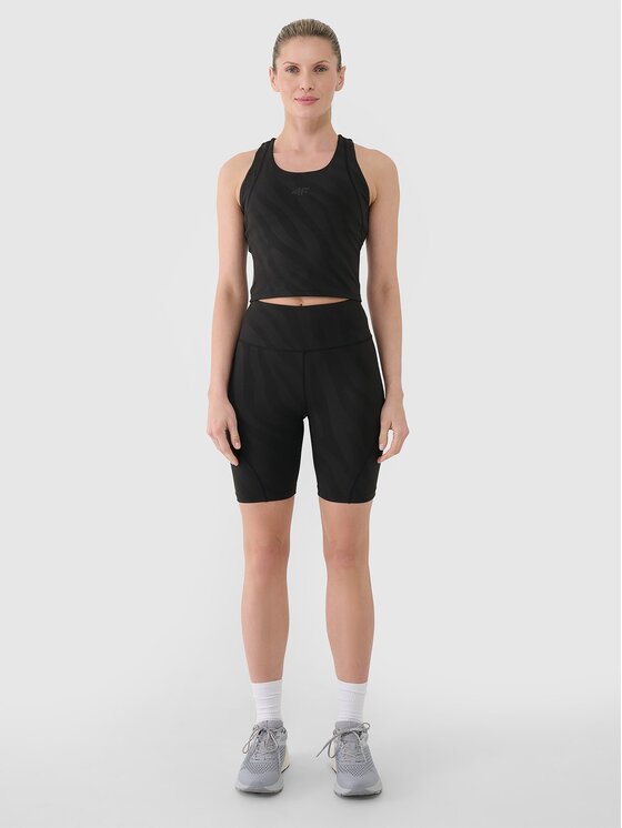 4F 4F Legginsy 4FWSS25TFSTF016-20S Czarny Slim Fit