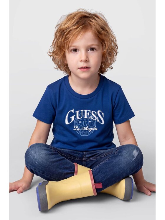 Guess Kids Guess Kids T-Shirt 185387 Niebieski Classic Fit