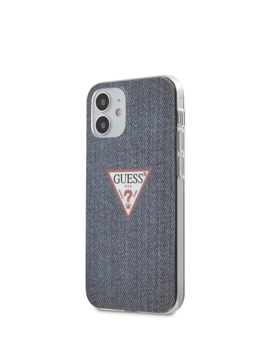 Guess Guess Etui na telefon Denim Triangle Dk Granatowy