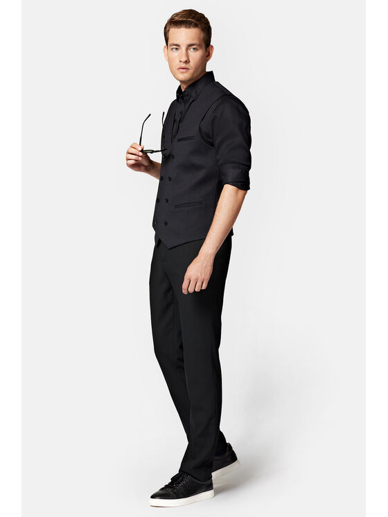 Lancerto Lancerto Kamizelka Hawick KA131223000004 Czarny Slim Fit
