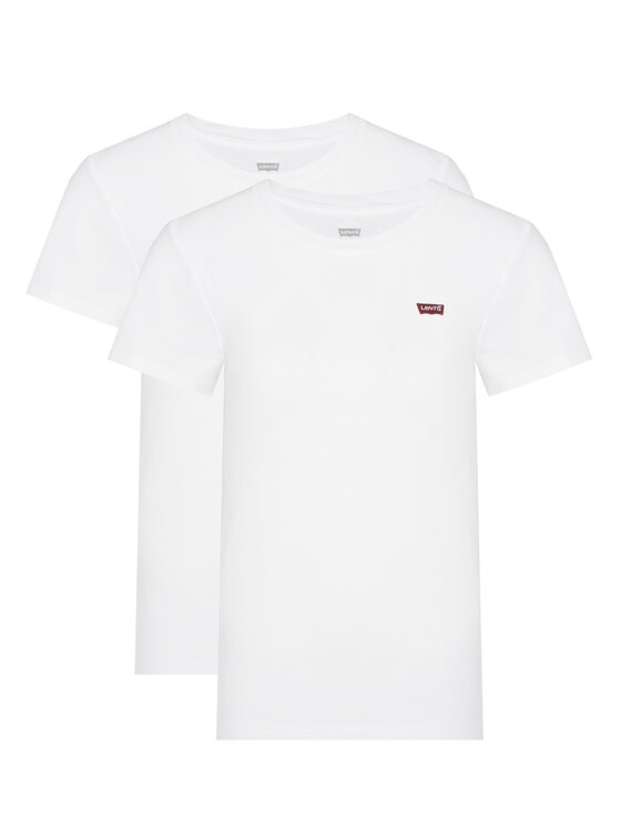 Levi's® Levi's® Σετ 2 T-Shirts Essential 004AO-0002 Λευκό Slim Fit