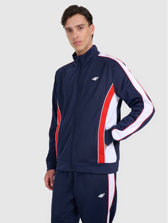 4F 4F Mikina 4FRAW25TSWSM2459-31S Tmavomodrá Regular Fit