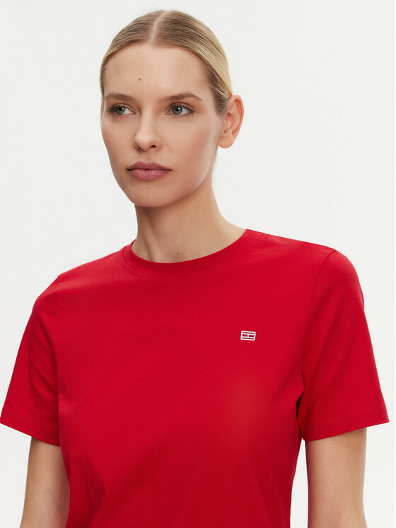 Tommy Hilfiger Tommy Hilfiger Tričko WW0WW45522 Červená Regular Fit