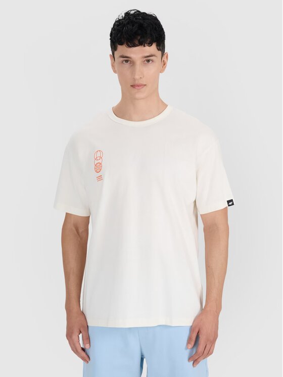 4F 4F T-Shirt 4FRSS25TTSHM2652-11S Bílá Oversize