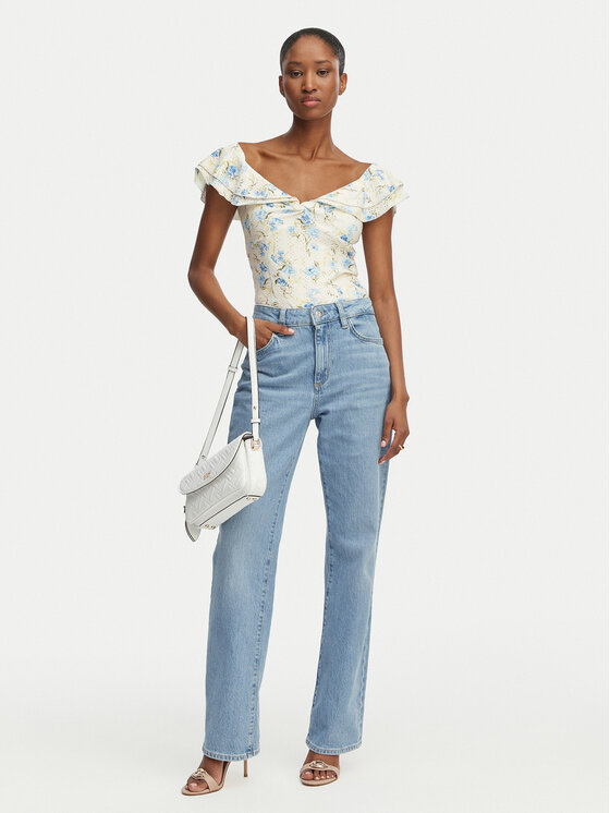 Guess Guess Блузка W6GP23 K3106 Кремовий Regular Fit