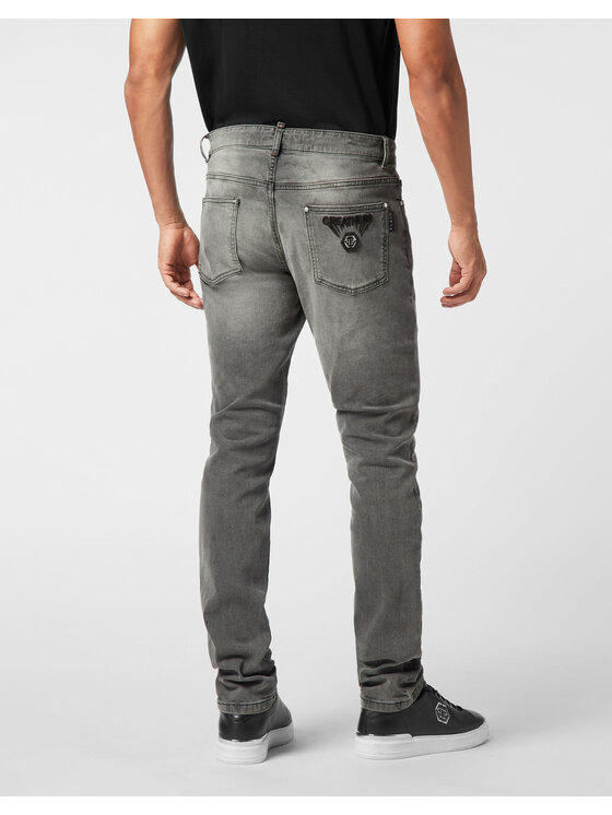 PHILIPP PLEIN PHILIPP PLEIN Jeansy 25897 Szary Straight Leg