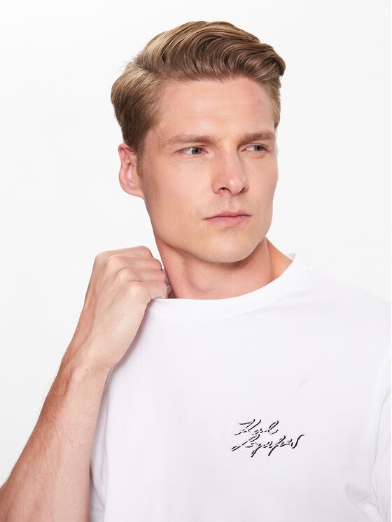 KARL LAGERFELD KARL LAGERFELD T-Shirt 755024 532221 Biały Regular Fit