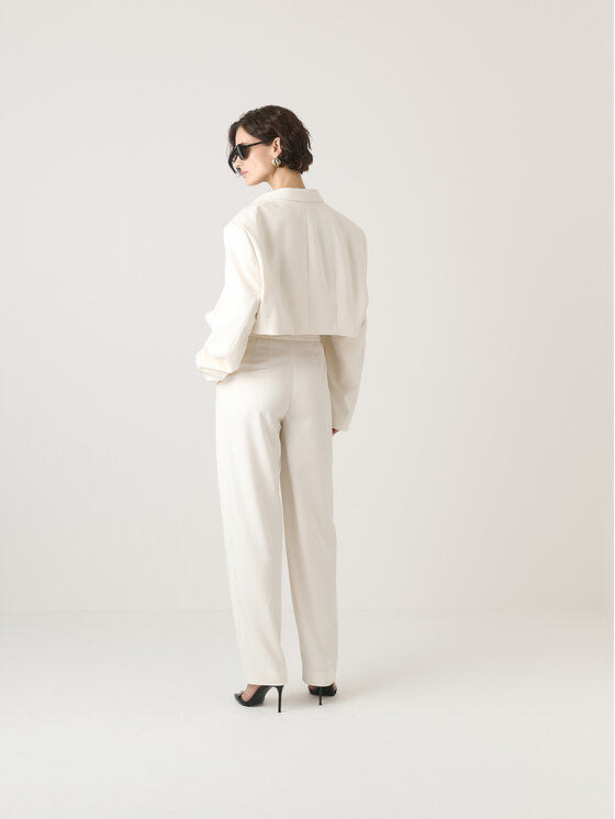 La Mania La Mania Pantalone da abito MARIS Bianco Classic Fit