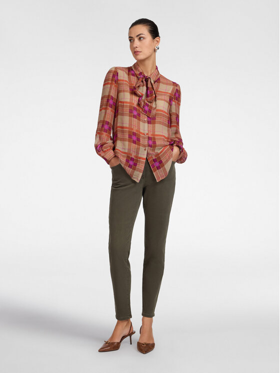 Elena Mirò Elena Mirò Pantaloni di tessuto P152G000436N025 Verde Slim Fit