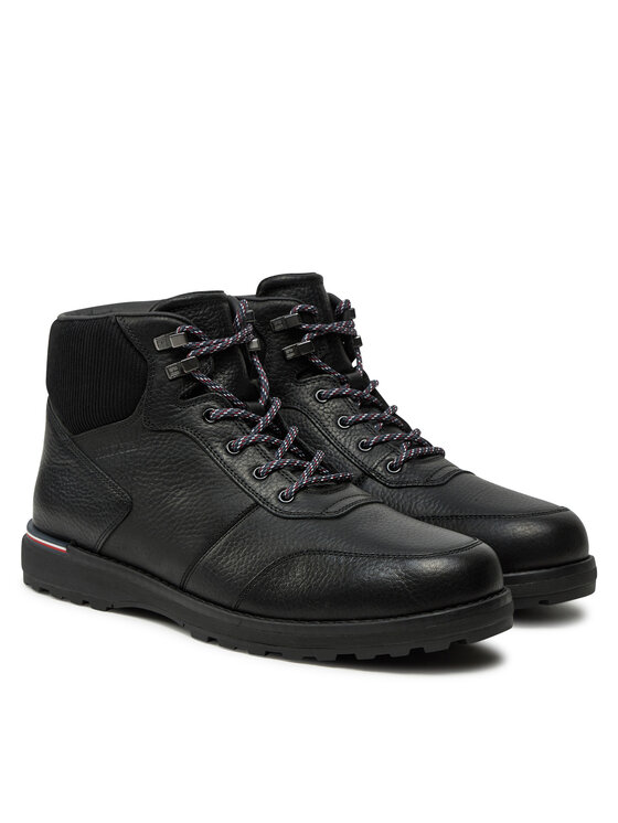 Tommy Hilfiger Tommy Hilfiger Polacchine Corporate Warm Outdoor Lth Boot FM0FM05148 Nero