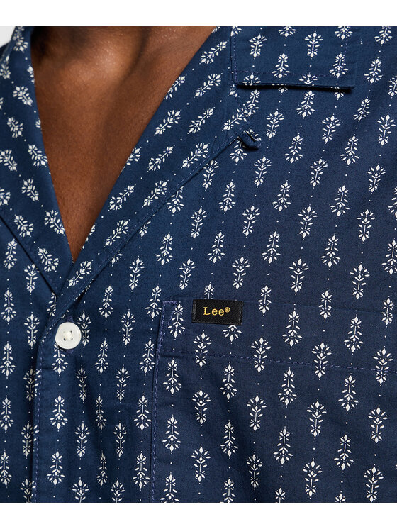 Lee Lee Koszula 112365228 Granatowy Relaxed Fit
