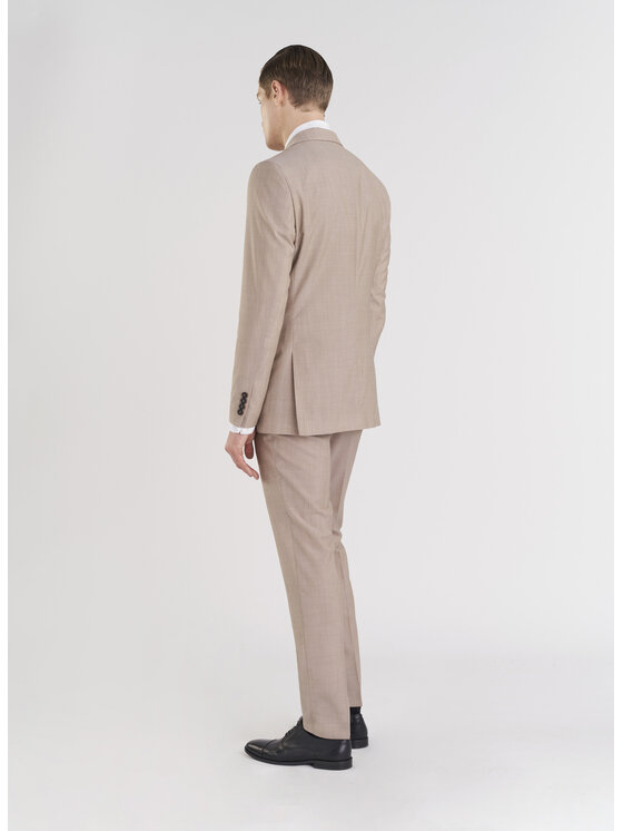 Pako Lorente Pako Lorente Spodnie garniturowe P24SP-6G-010 Beżowy Slim Fit