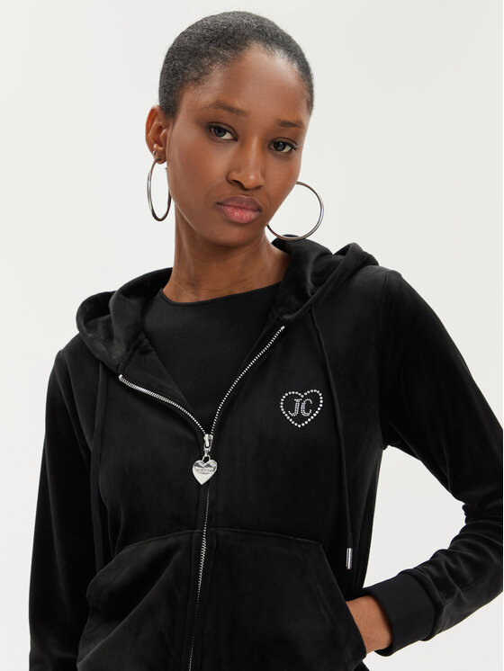 Juicy Couture Juicy Couture Mikina Rodeo Robertson JCBAS223822 Černá Slim Fit