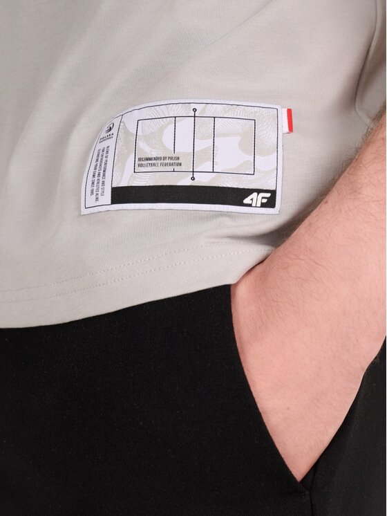 4F 4F T-shirt 4FRAW25TTSHM3318-27S Grigio Regular Fit