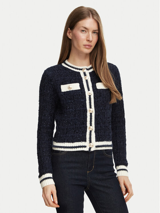 Guess Guess Pletena jopica W6BR75 Z1764 Mornarsko modra Regular Fit