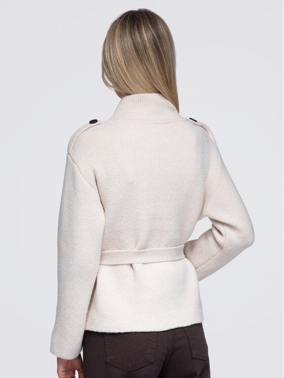 Ombre Ombre Kardigan OW-SW-E0018 Béžová Regular Fit