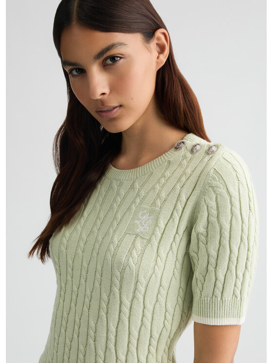 Liu Jo Liu Jo Sweter WA5117MS016C3675 Zielony Regular Fit