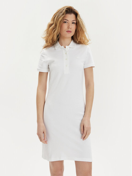 Lacoste Lacoste Rochie de zi EF5473 Alb Slim Fit