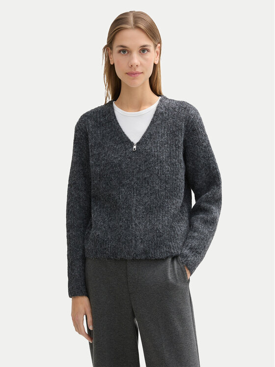 Tom Tailor Denim Tom Tailor Denim Kardigán 1043968 Szürke Relaxed Fit