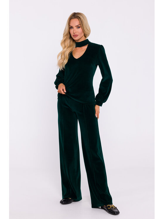 Made of Emotion Made of Emotion Bluzka M831 Zielony Girl Fit