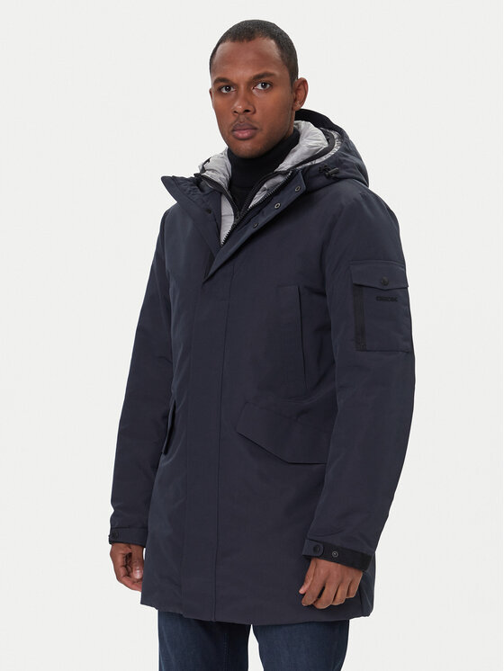 Geox Geox Parka Velletri M5628F T3285 F1624 Granatowy Regular Fit