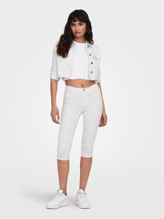ONLY ONLY Jeansová bunda Wonder 15256098 Bílá Regular Fit