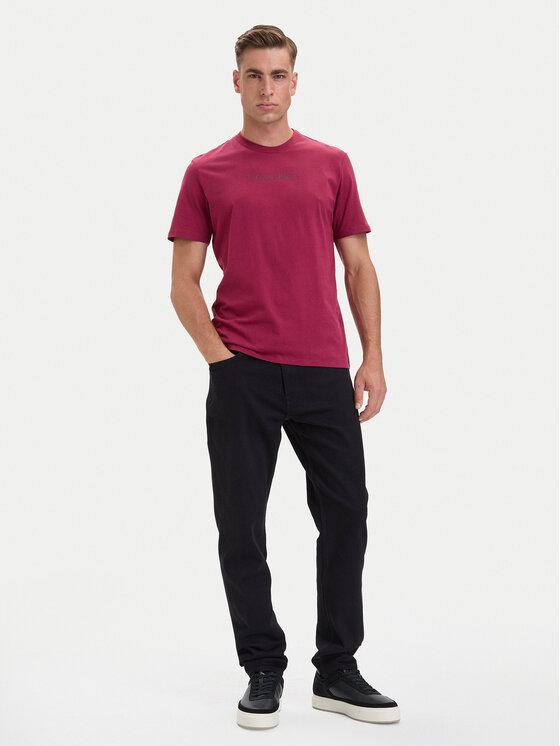 Calvin Klein Calvin Klein T-Shirt Logo 30s LV04LD230G Tmavě červená Regular Fit