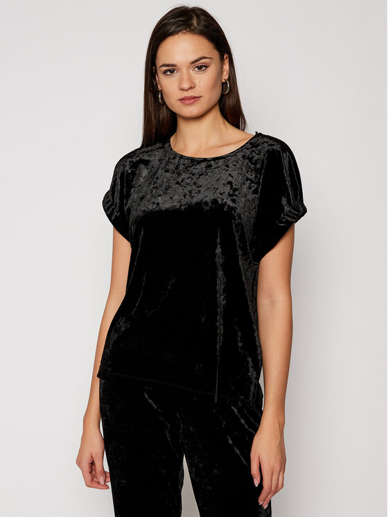 DKNY DKNY Bluse P0JA5GED Schwarz Regular Fit