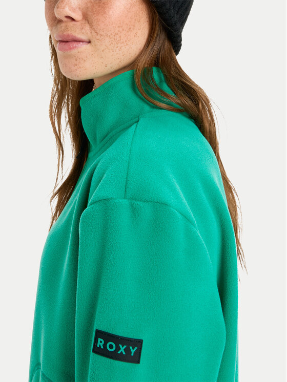 Roxy Roxy Felpa di pile Moonrising ERJFT04972 Verde Regular Fit